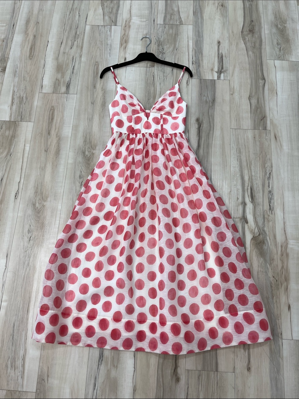 Cara Cara Pink Polka Dot Maxi Dress